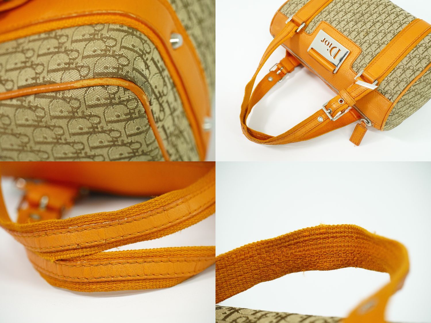 【美品】クリスチャンディオール ボストンバッグ ベージュ トロッター キャンバス 美品】クリスチャンディオール ボストンバッグ ベージュ トロッター