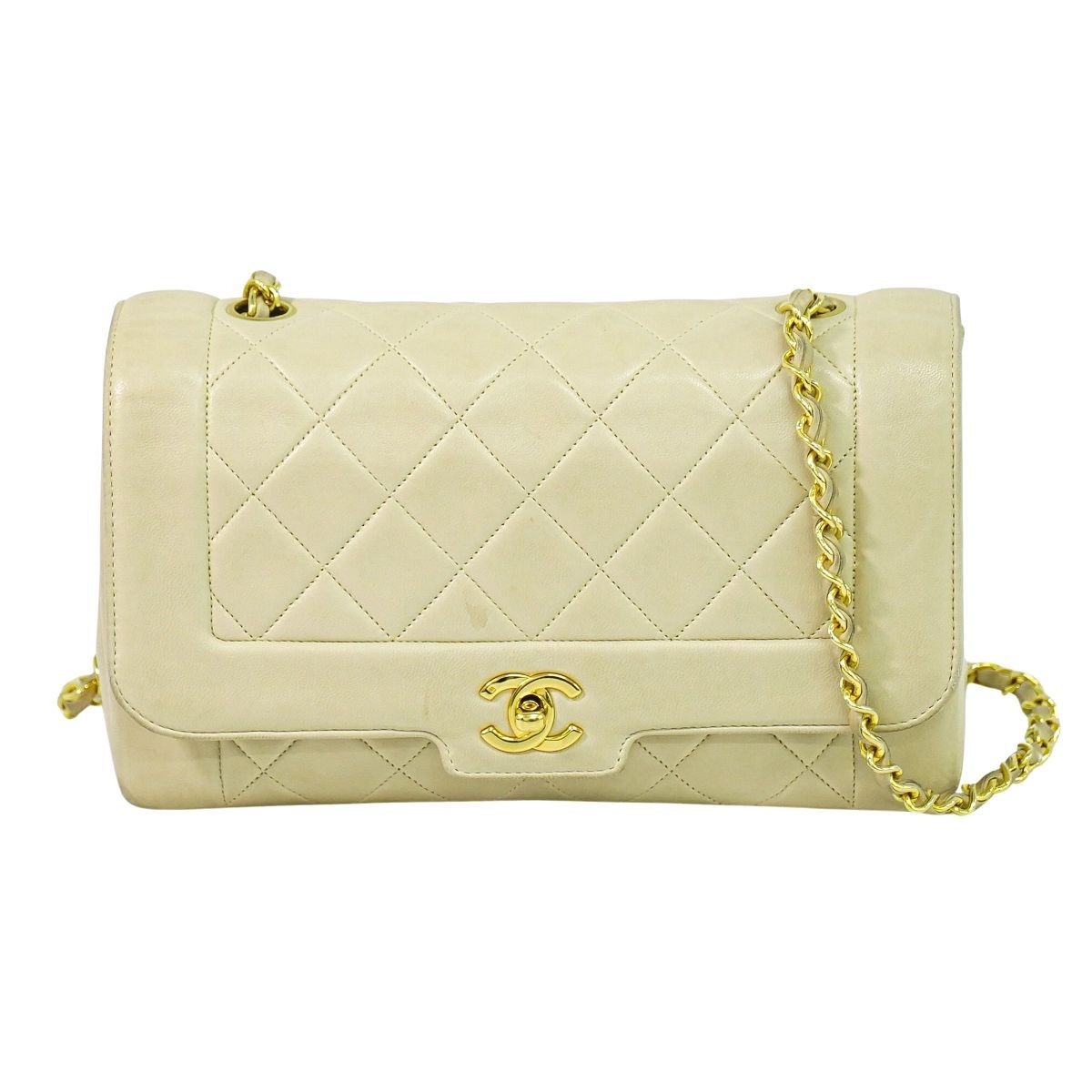 本物 シャネル CHANEL ダイアナ ココマーク マトラッセ チェーン 