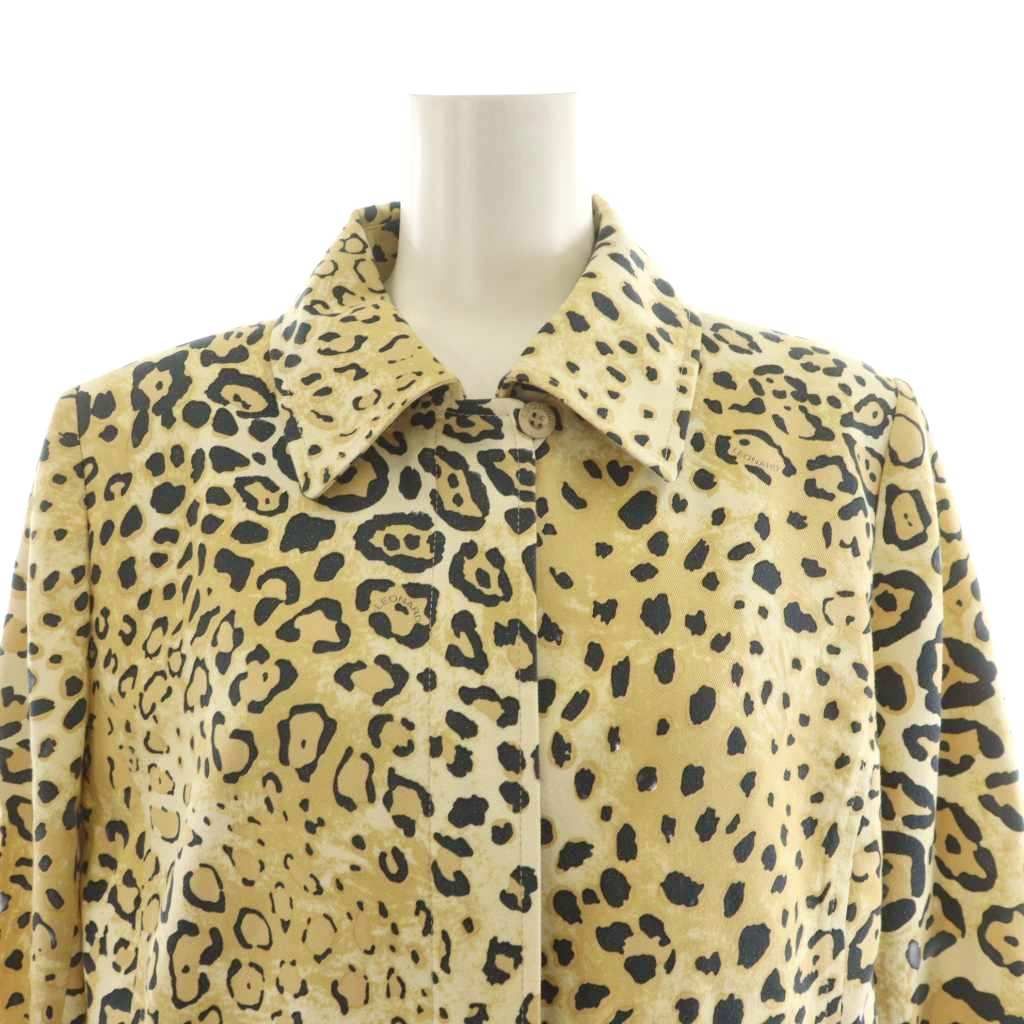 レオナール LEONARD ジャケット ジップアップ レオパード ヒョウ柄 絹