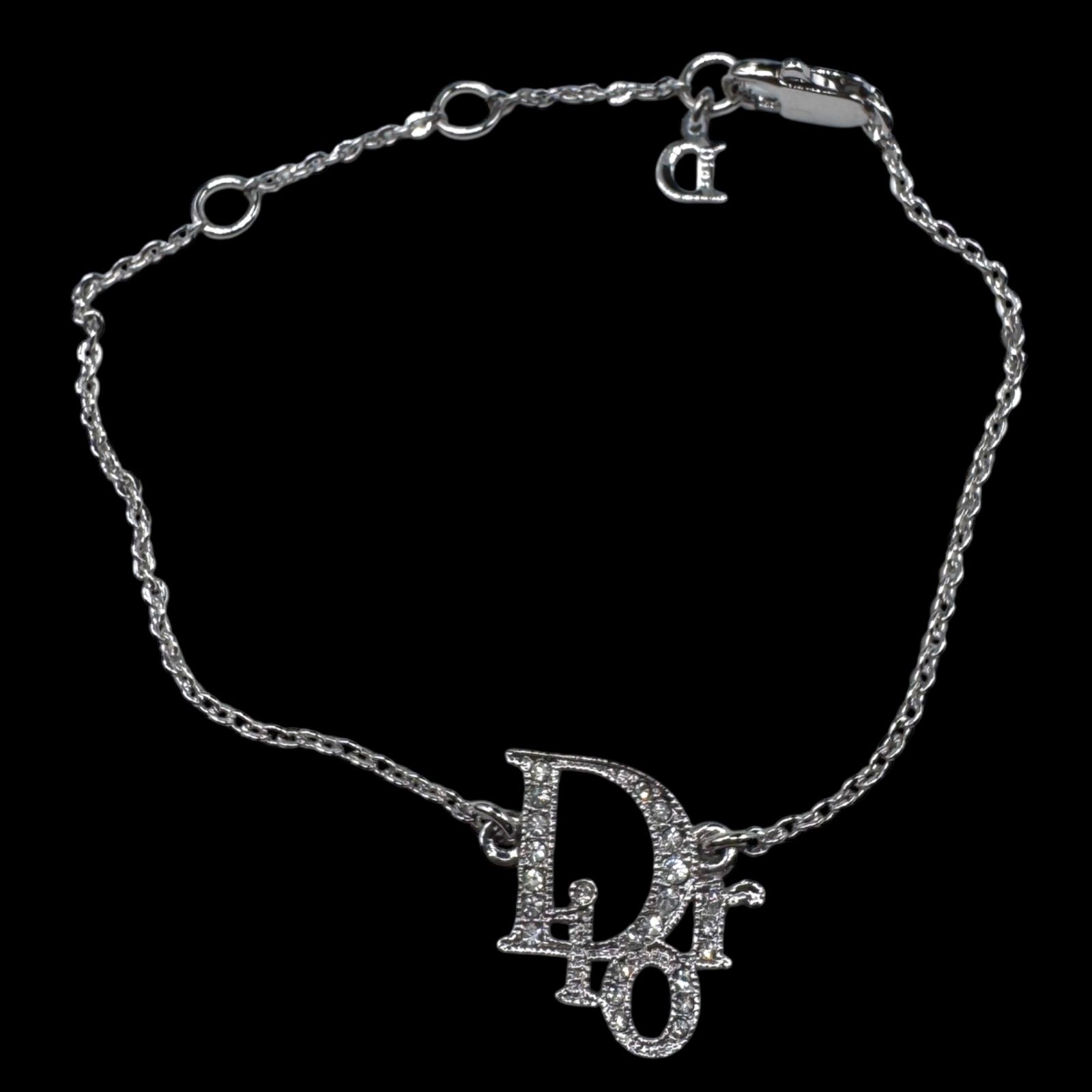 美品　クリスチャンディオール　ブレスレット　ラインストーン　CD 中古】 クリスチャンディオール Christian Dior ブレスレット ライン