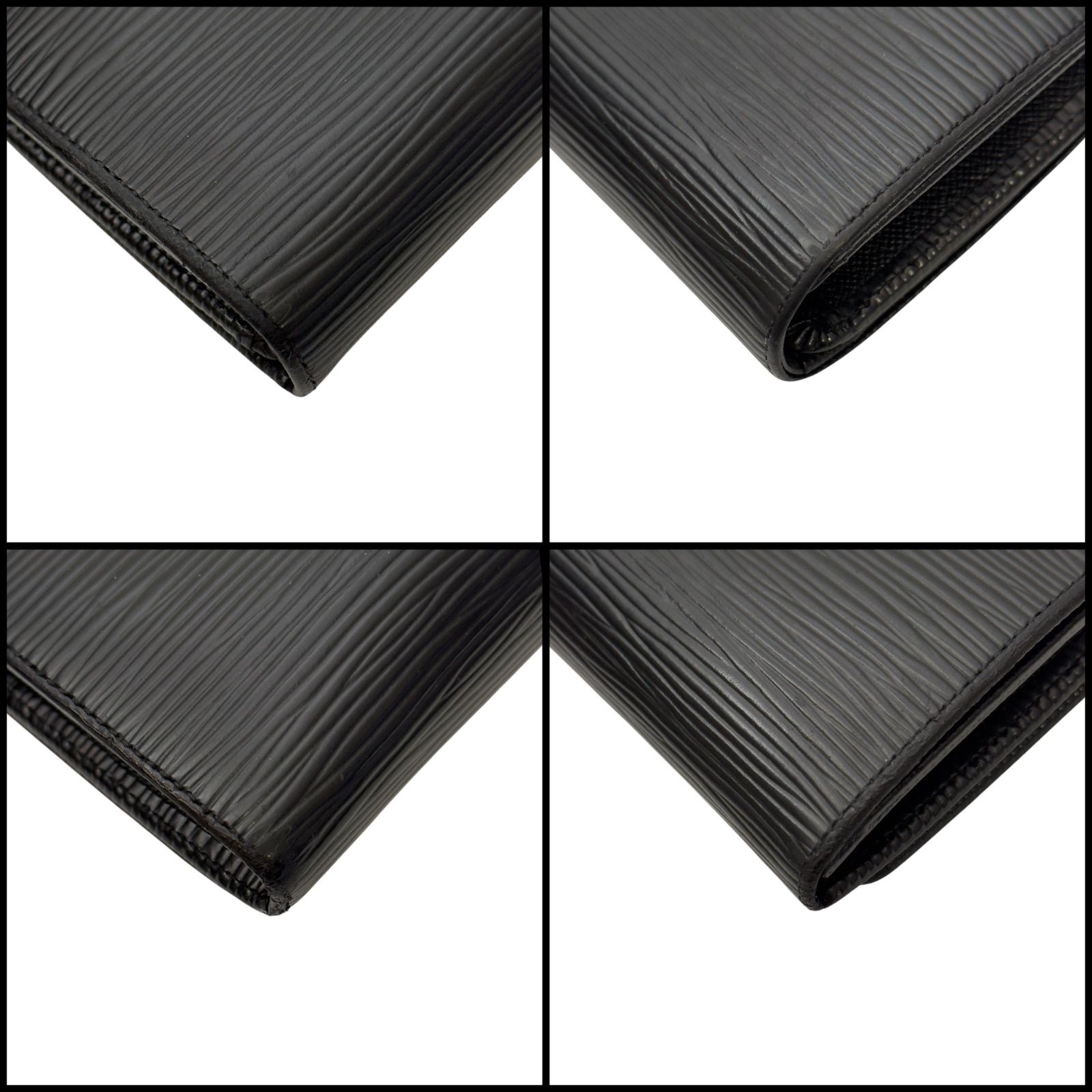 鑑定済み ルイヴィトン ポルトモネ ビエ トレゾール 財布 エピ コンパクト 黒 LOUIS VUITTON ルイヴィトン エピ ポルトモネ ビエ トレゾール L字