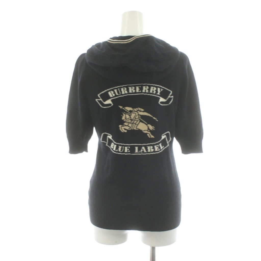 BURBERRY BLUELABEL パーカー ニット ネイビー 38 M BURBERRY BLUELABEL パーカー ニット ネイビー 38 M BURBERRY