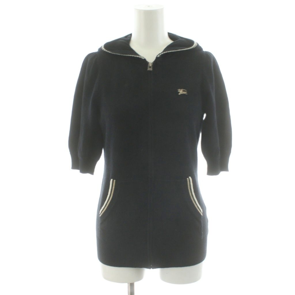 BURBERRY BLUE LABEL ラビットファー ジップ パーカー 黒 バーバリー ブラックレーベル ラビット ファー ジップパーカー - メルカリ