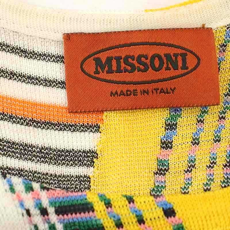 ミッソーニ MISSONI ノースリーブ ニットワンピース ロング ボーダー