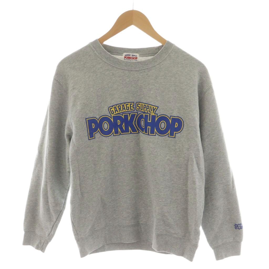 PORKCHOP グレー トレーナー Sサイズ ポークチョップ ガレージ サプライ PORKCHOP GARAGE SUPPLY スウェット