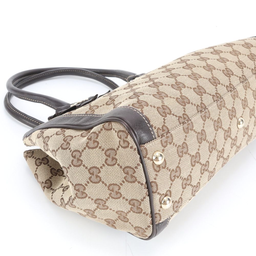 極美品 グッチ GG キャンバス インターロッキング G フラワー レザー