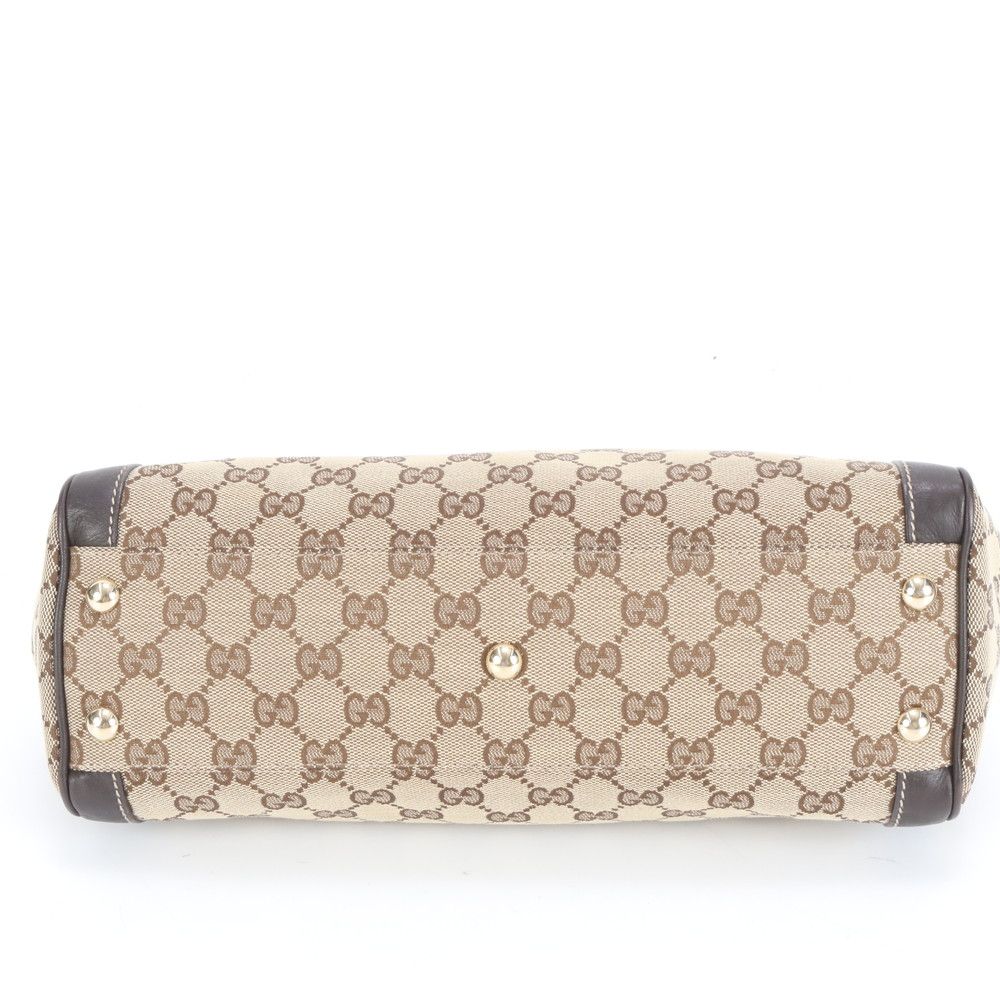 極美品 グッチ GG キャンバス インターロッキング G フラワー レザー