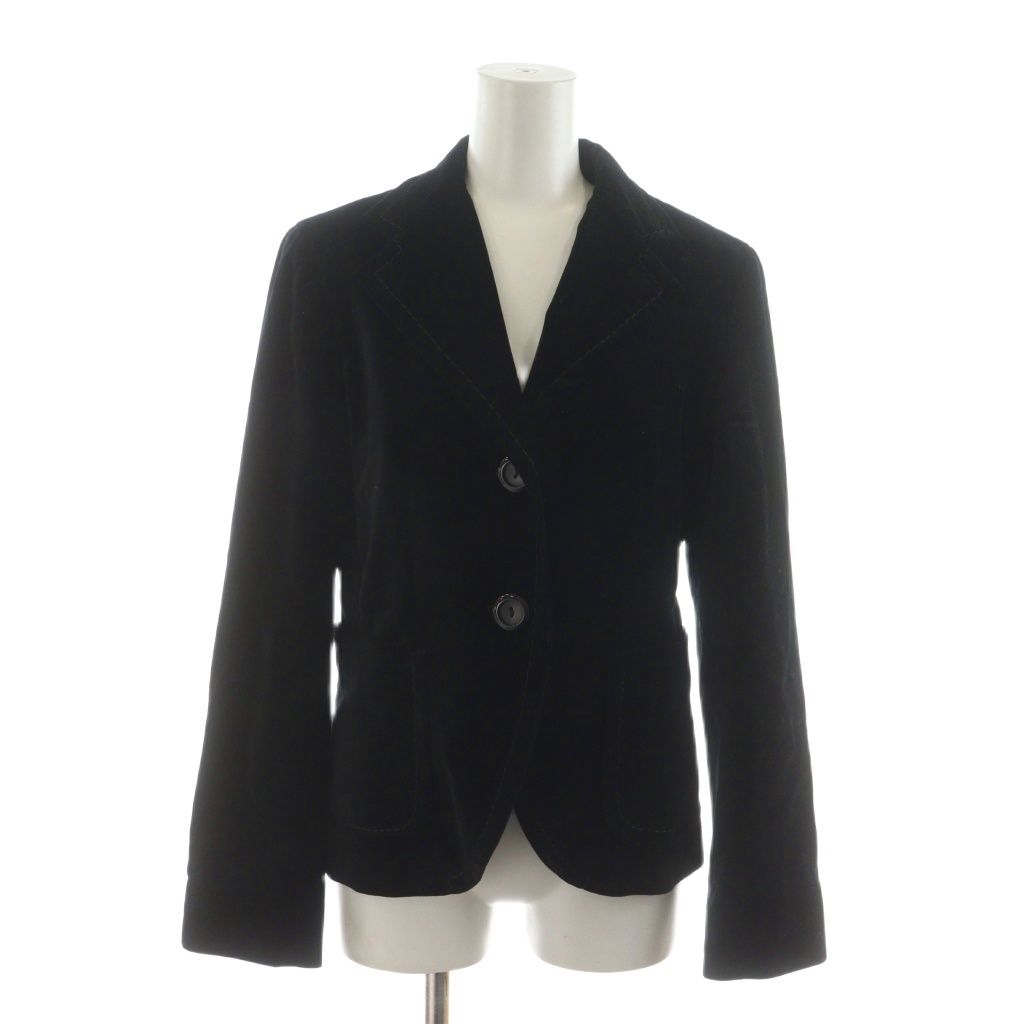 マックスマーラ MAX MARA テーラードジャケット ブレザー ベロア 38 黒