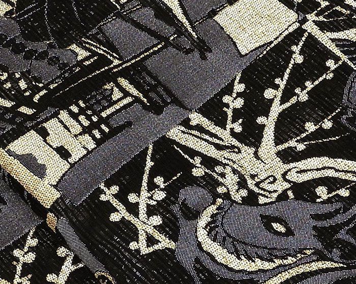 袋帯 未使用 正絹 染色作家 草野一騎作 牛 梅 時代風景 フォーマル 未