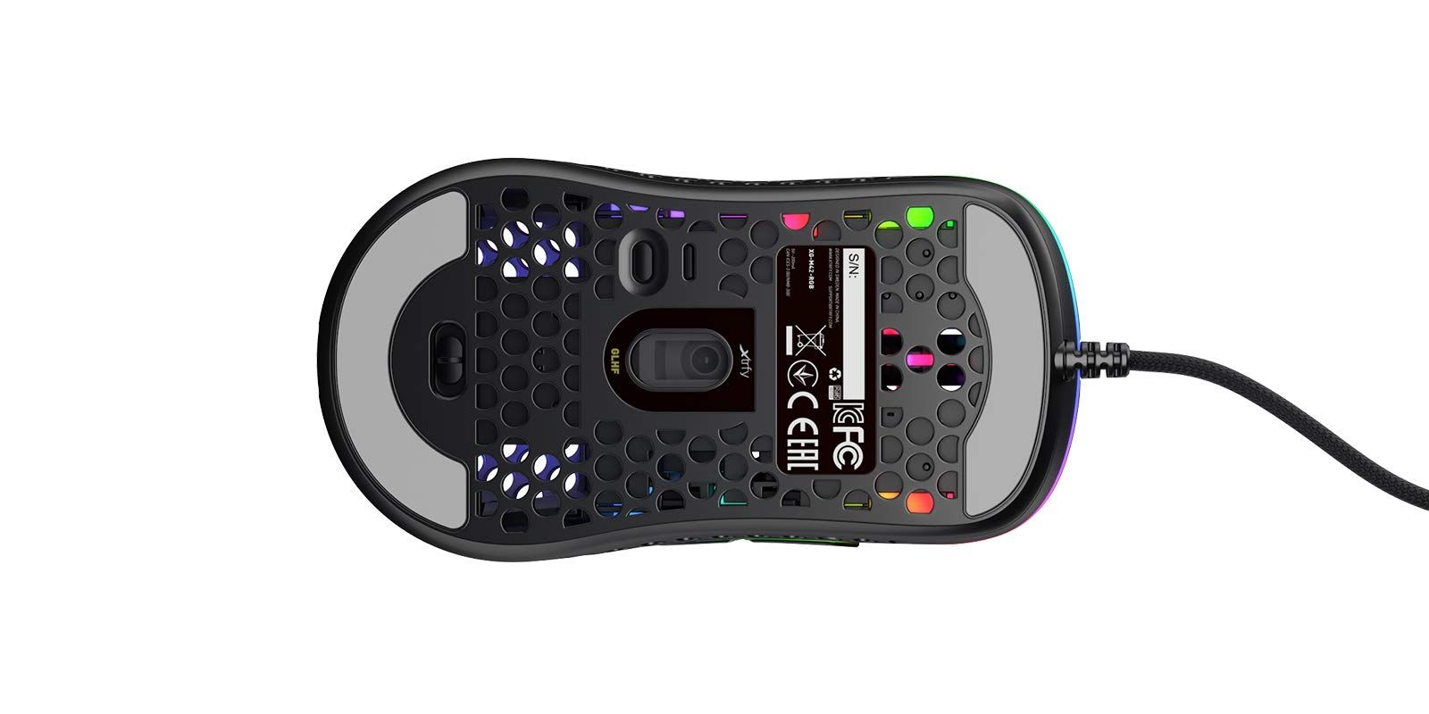 新品 XTRFY M42 RGB 超軽量ゲーム用マウス - ブラック DTC