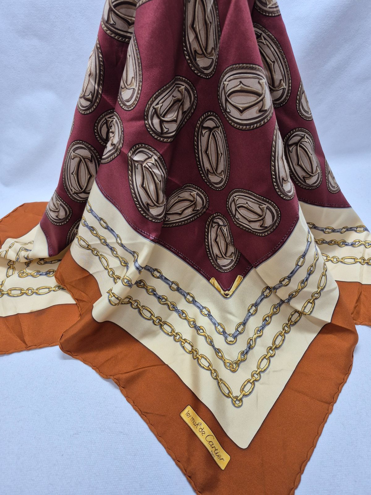 used品】Cartier レディーススカーフ シルク100% MADE IN ITALY - メルカリ