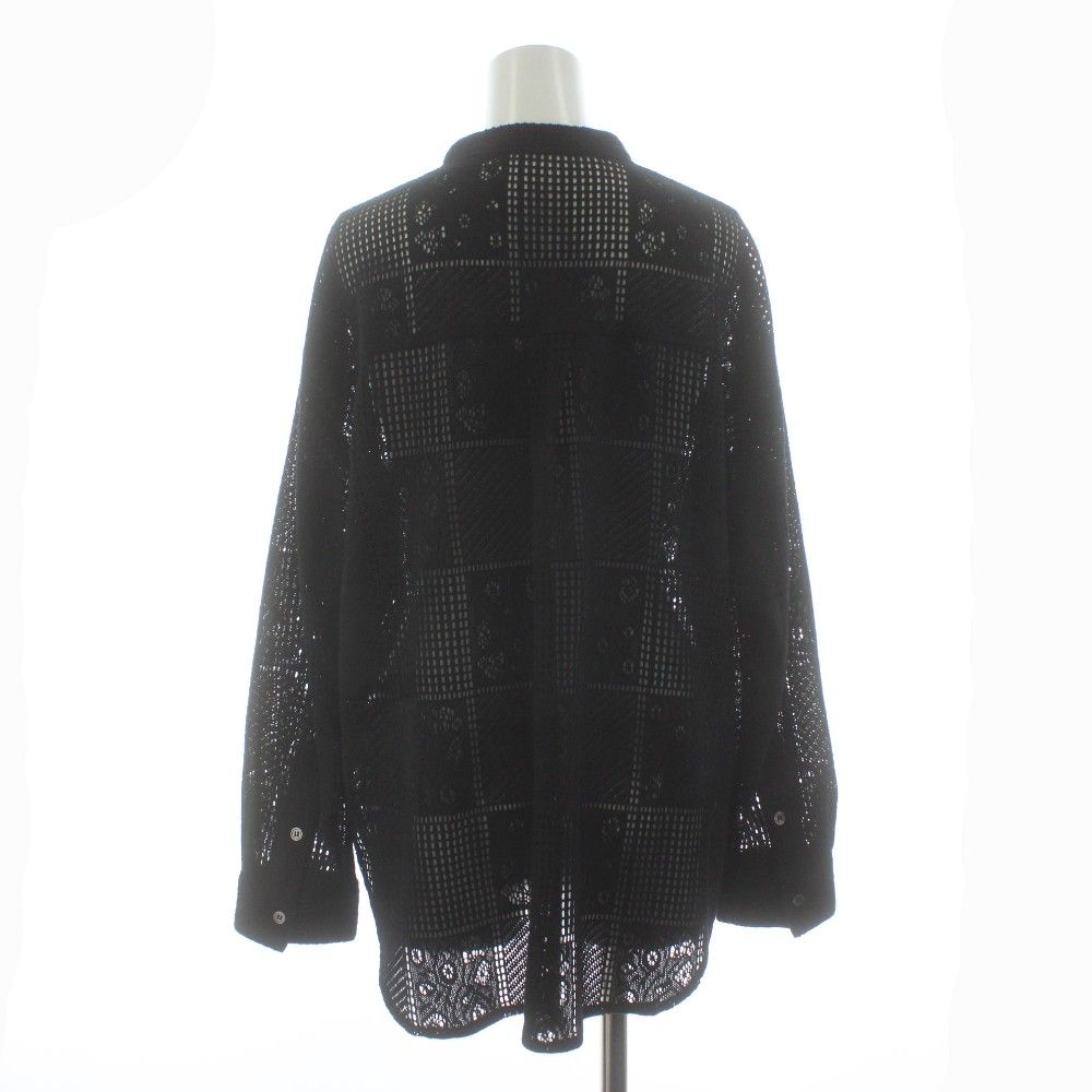 スピック&スパン Spick&Span 25AW PEレースシャツ 長袖 バンドカラー 