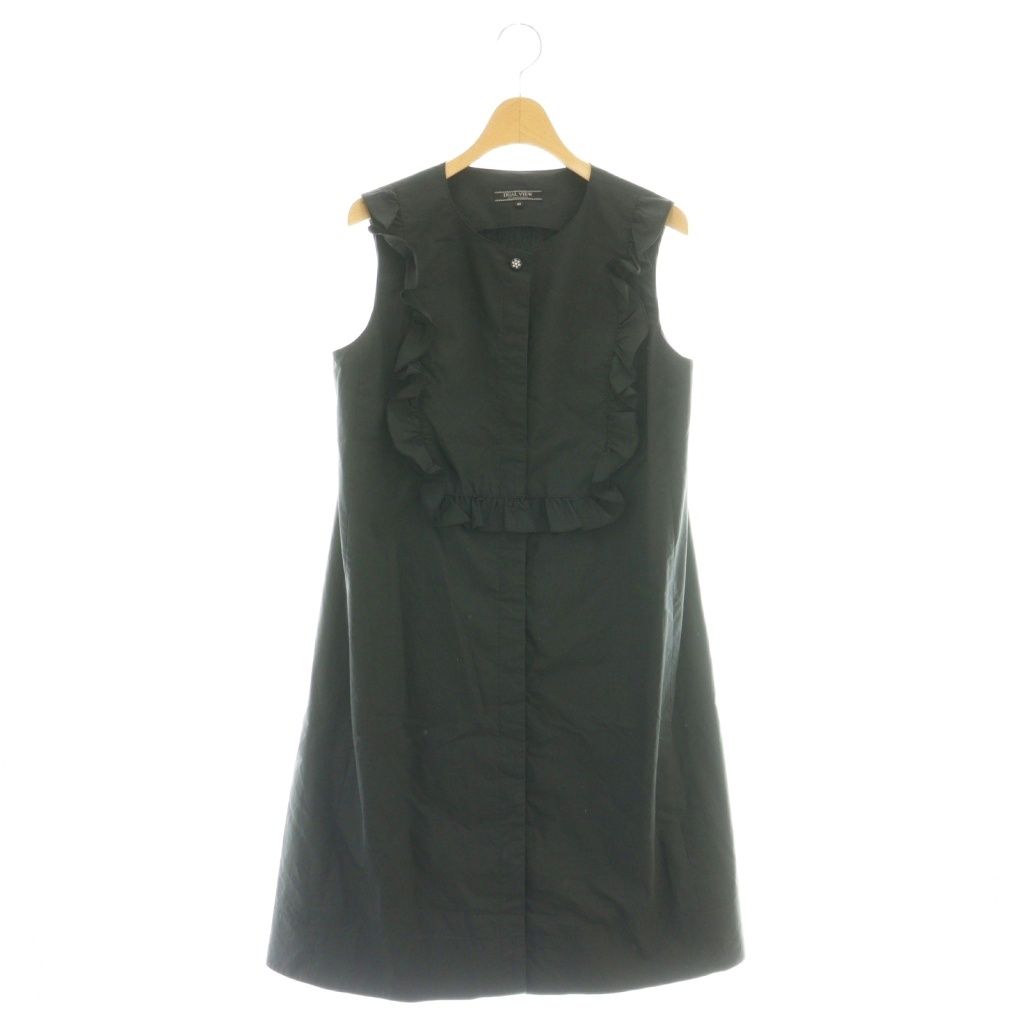 DUAL VIEW ノースリーブ ひざ丈ワンピース デュアルヴュー DUAL VIEW ノースリーブ ワンピース ひざ丈 フリル 40