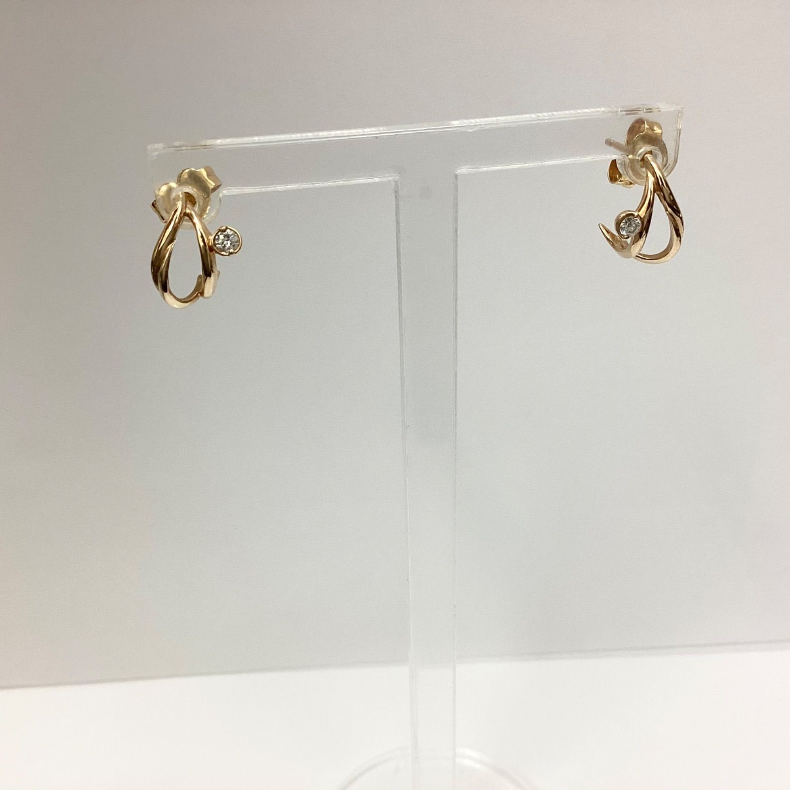 ☆STAR JEWELRY スタージュエリー K18 ダイヤモンドピアス 約1.68g 
