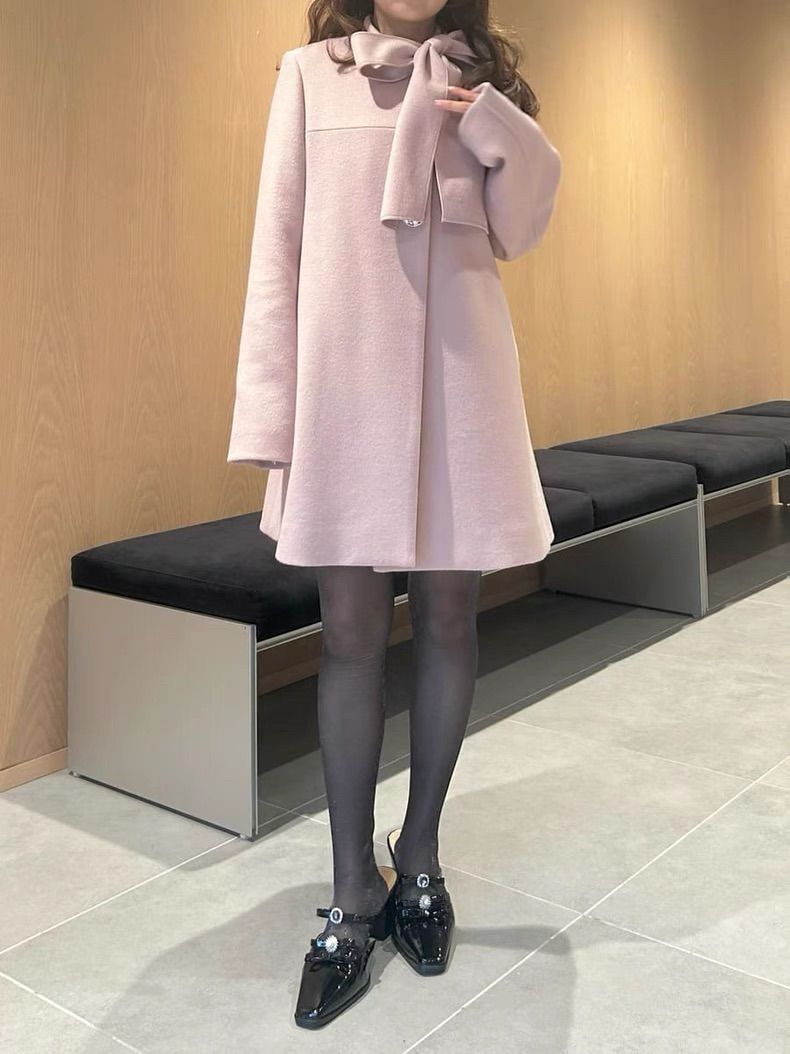 2025AW [L.B CANDY STOCK]Aラインビジューリボンコート - メルカリ