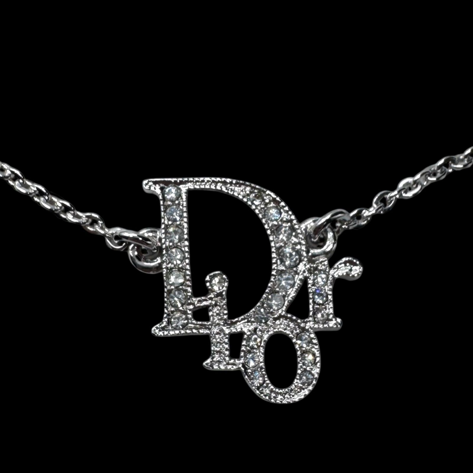 希少 Christian Dior クリスチャンディオール CDロゴ ラインストーン