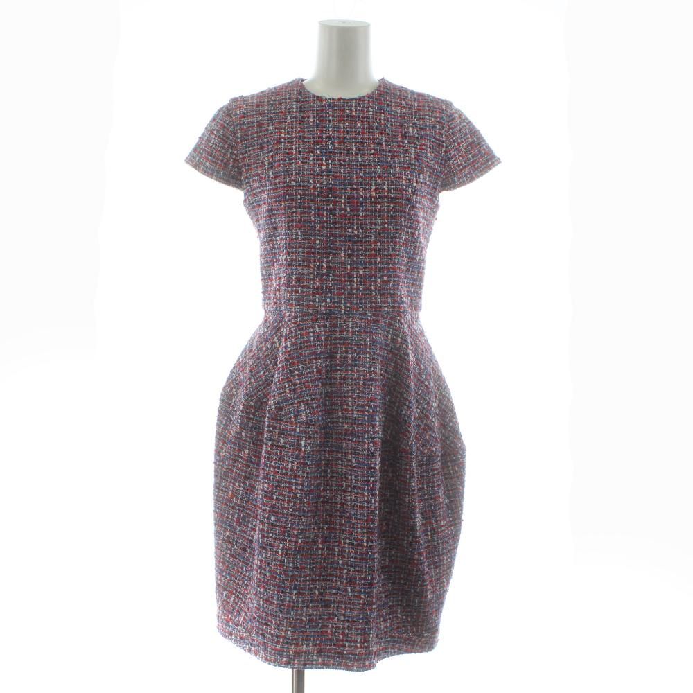 ヨーコチャン YOKO CHAN ツイード バルーンドレス ワンピース ひざ丈