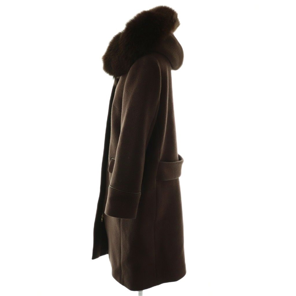 美品　ジャスグリッティー　リアルファー付き　コート 美品】ジャスグリッティー◇ファー付き3wayコート◇ネイビー