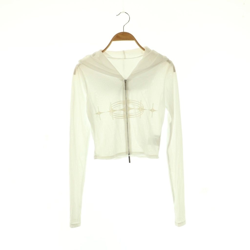 ザレッドスレッド THEREDTHREAD S sheer hoodie sparkles パーカー