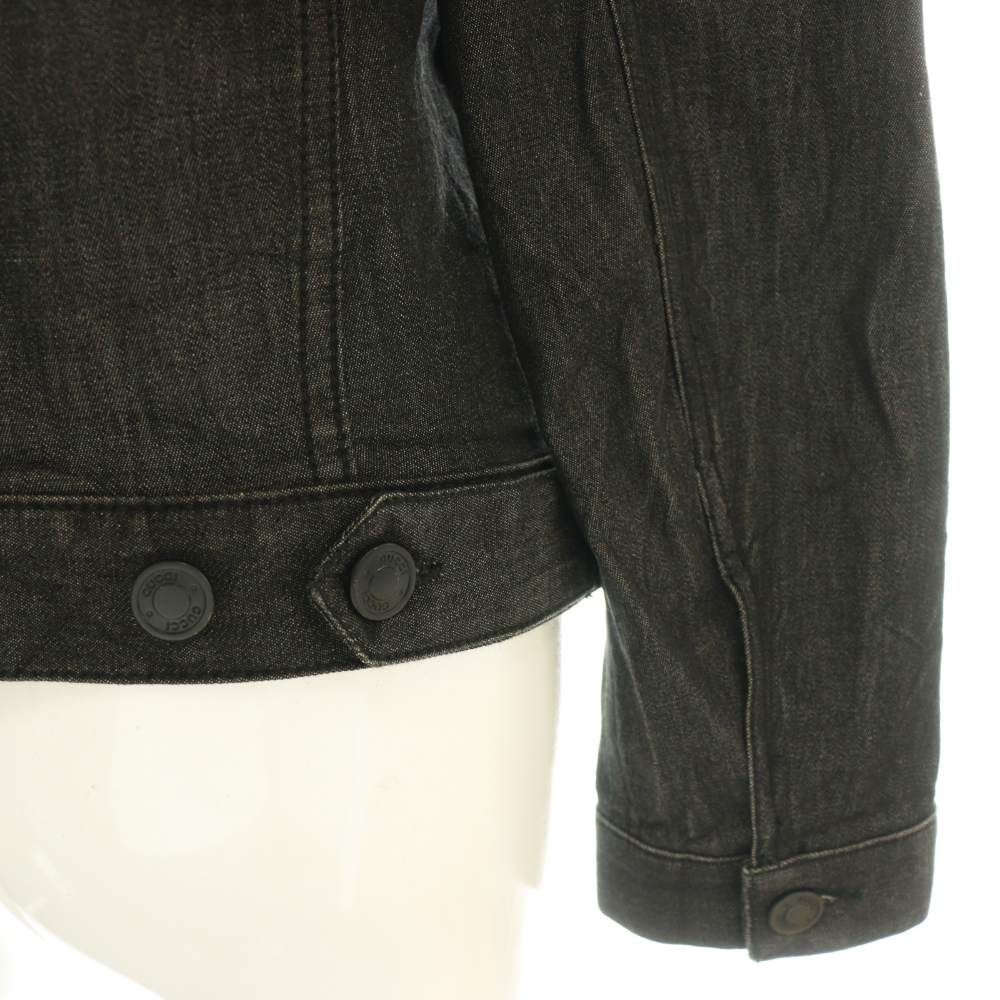 グッチ GUCCI デニムジャケット ジージャン Gジャン 44 ブラック /DF