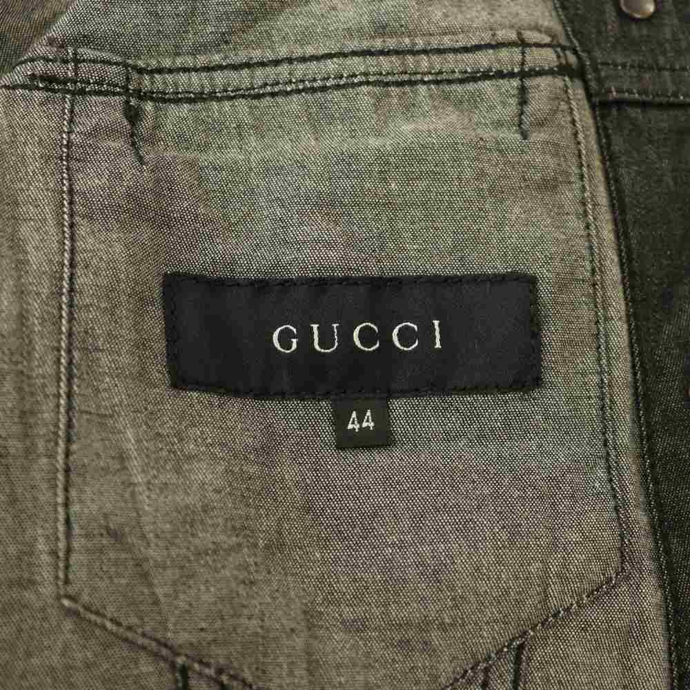 グッチ GUCCI デニムジャケット ジージャン Gジャン 44 ブラック /DF