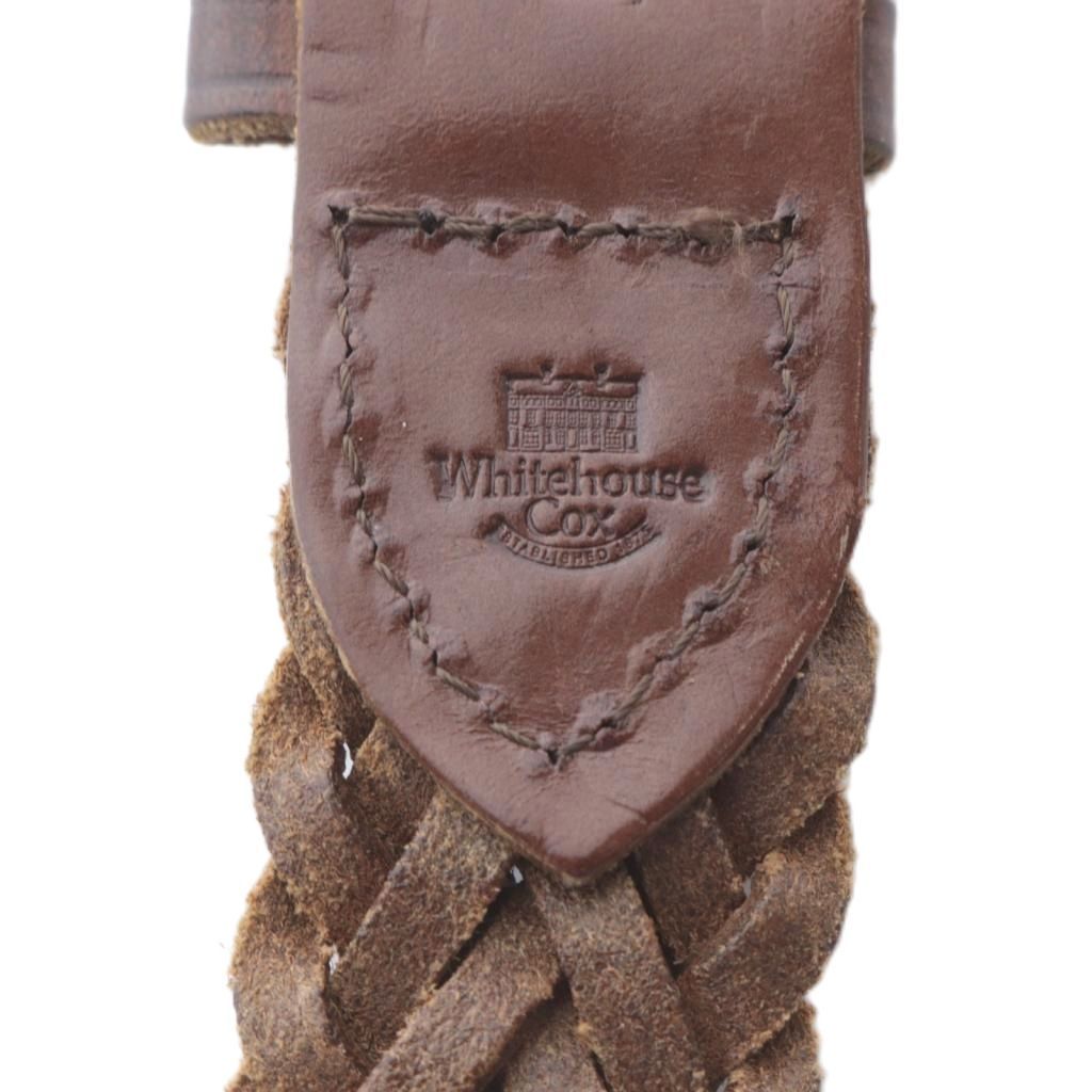 ホワイトハウスコックス White house Cox ベルト 編み込み レザー 34