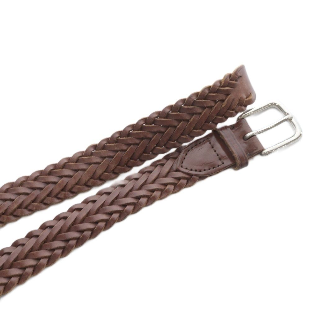 ホワイトハウスコックス White house Cox ベルト 編み込み レザー 34