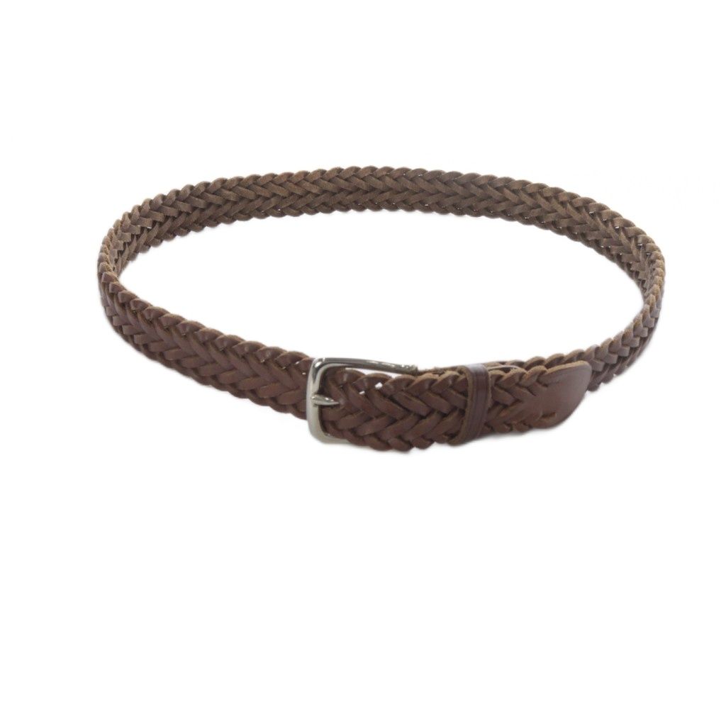 ホワイトハウスコックス White house Cox ベルト 編み込み レザー 34