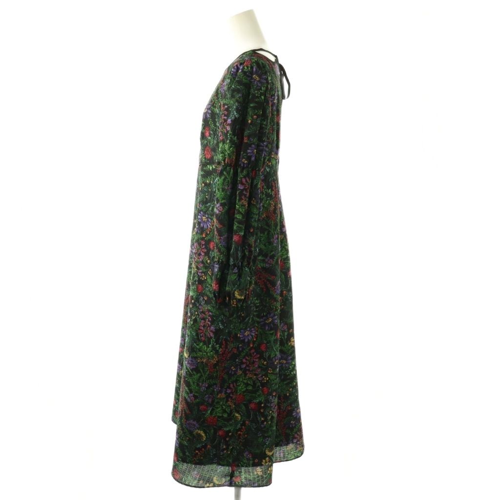 ミュベール muveil 24SS フラワープリントワンピース 長袖 ロング 花柄