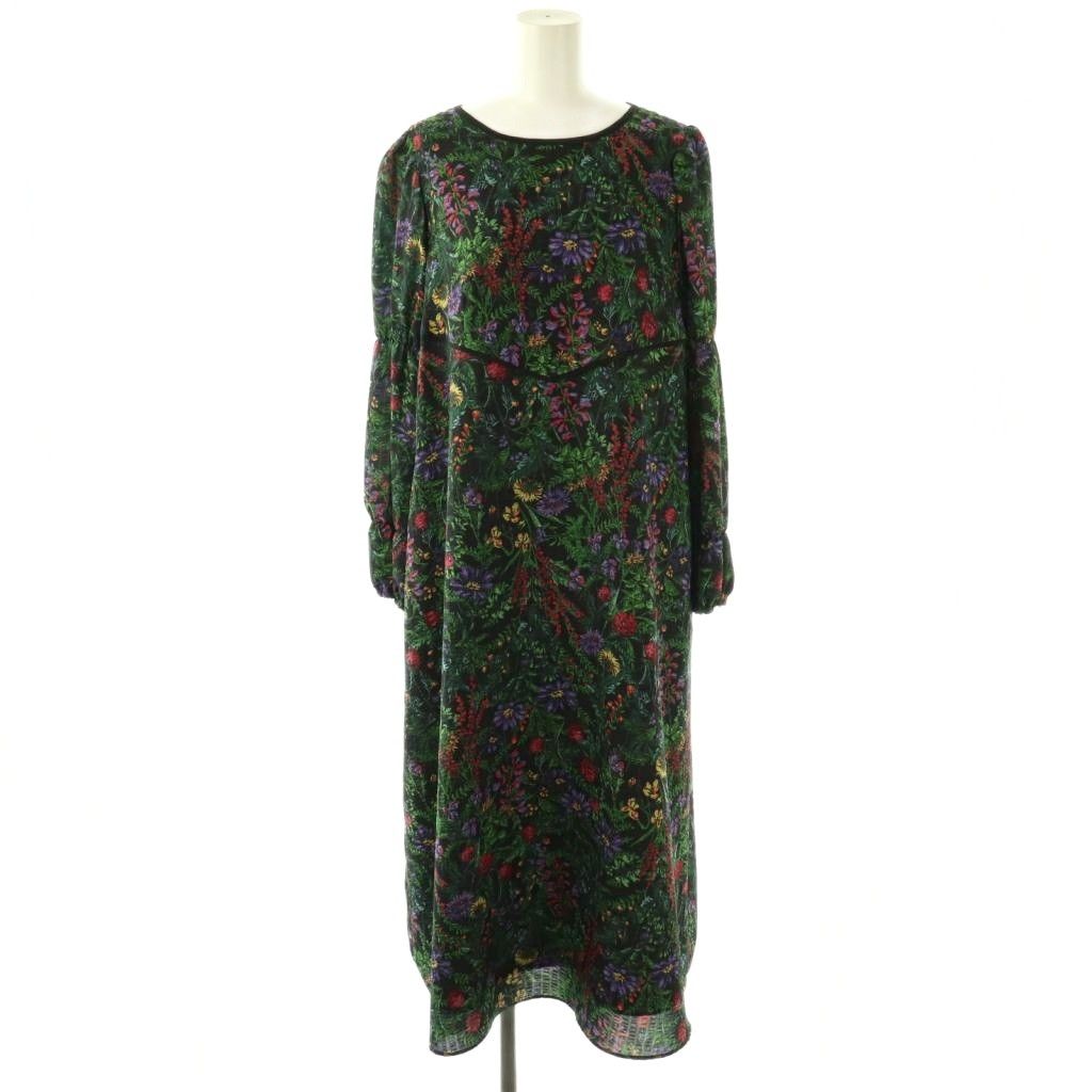 ミュベール muveil 24SS フラワープリントワンピース 長袖 ロング 花柄