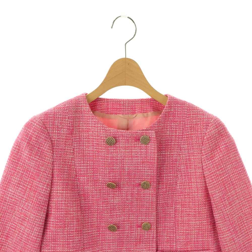 アナイ ANAYI 24SS メランジツイードノーカラージャケット アウター 36