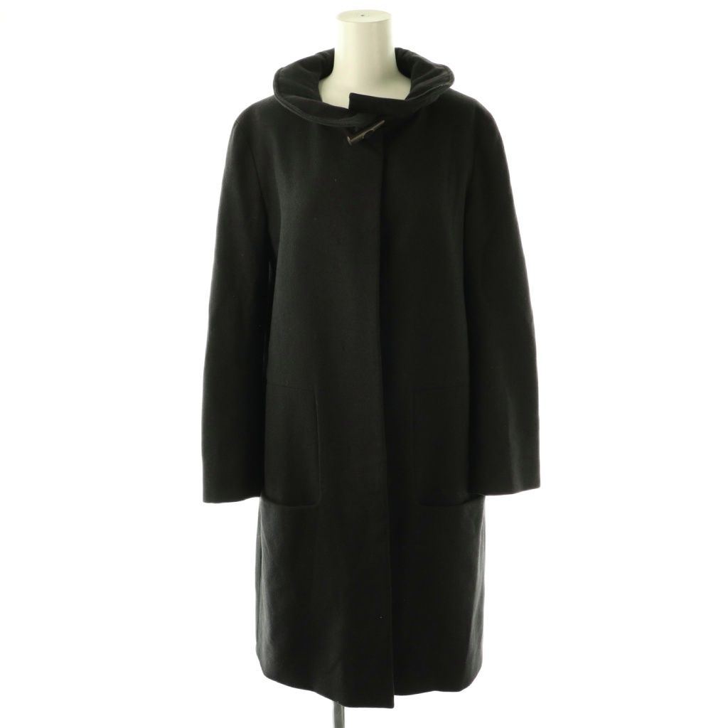 ジルサンダー JIL SANDER カシミヤ混 コート アウター ウール 34 黒
