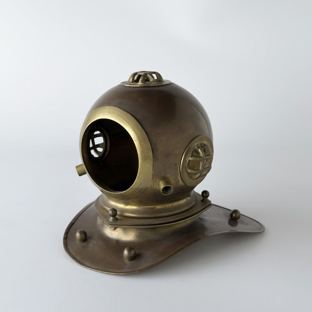 英国 潜水ヘルメット 置物 装飾 ディスプレイ 真鍮 小物入れ オブジェ