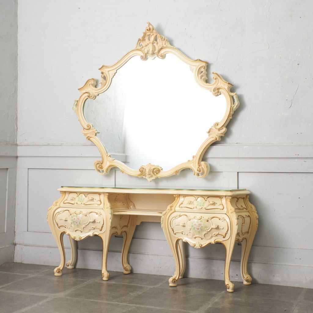 送料別売】最高級 SILIK ドレッサー & ウォールミラー ロココ