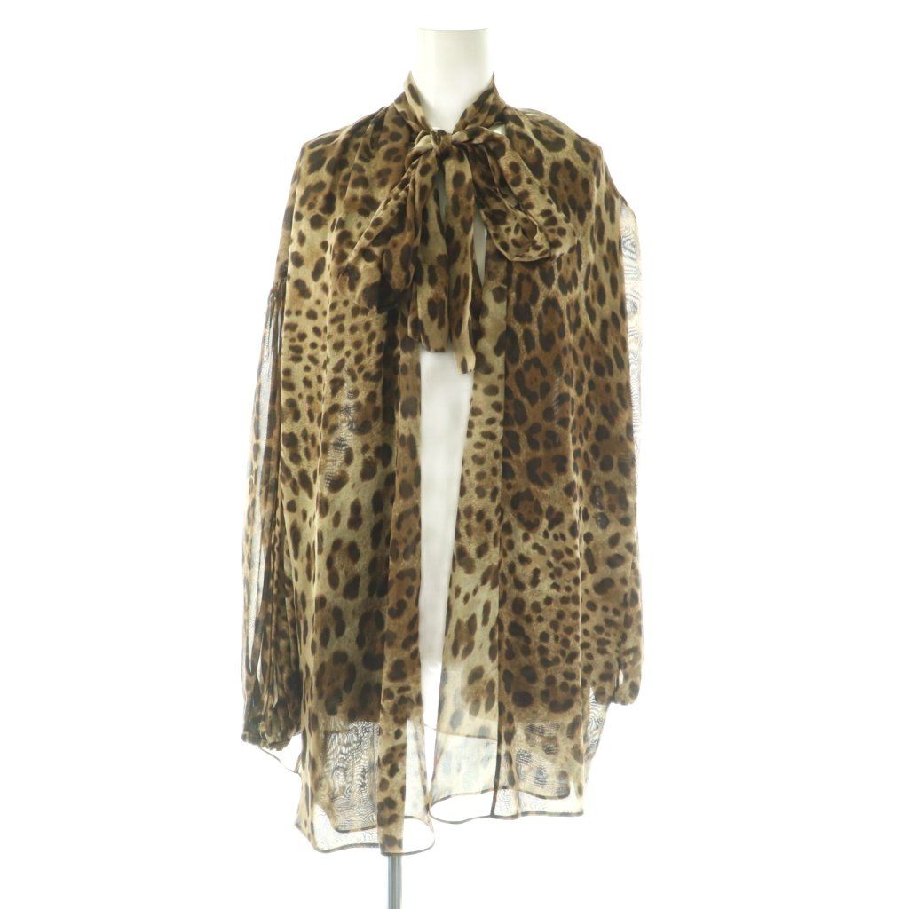ドルチェ&ガッバーナ ドルガバ DOLCE&GABBANA レオパード シフォン