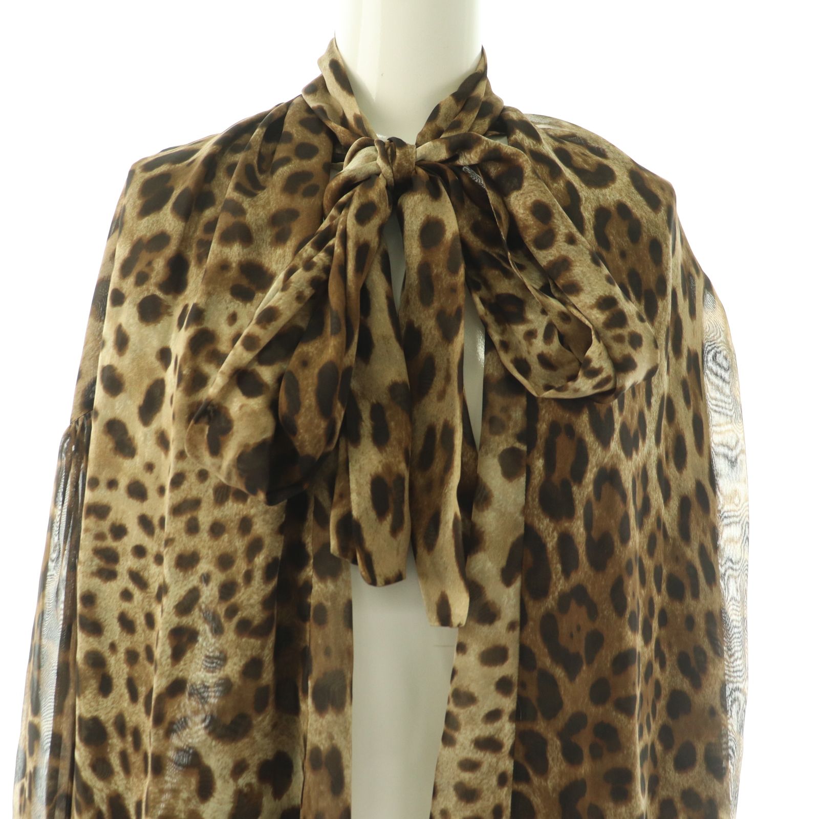 ドルチェ&ガッバーナ ドルガバ DOLCE&GABBANA レオパード シフォン