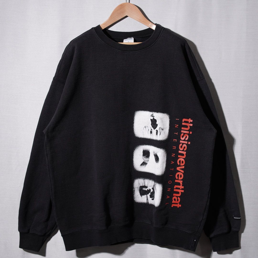 thisisneverthat スウェット　ブラック ディスイズネバーザット thisisneverthat スウェット XL 相当 表記 L