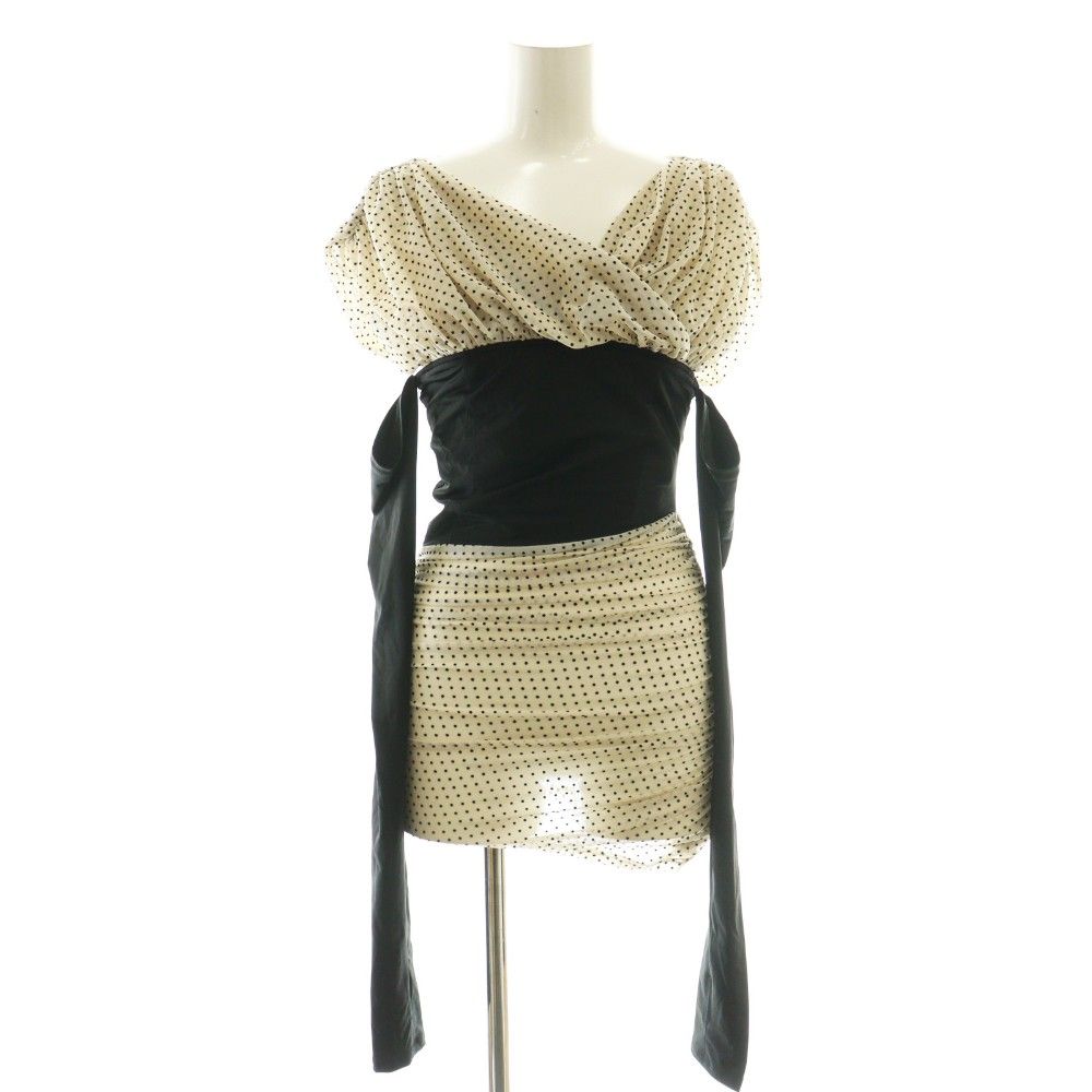 ザレッドスレッド THEREDTHREAD S dot off shoulder tops トップス