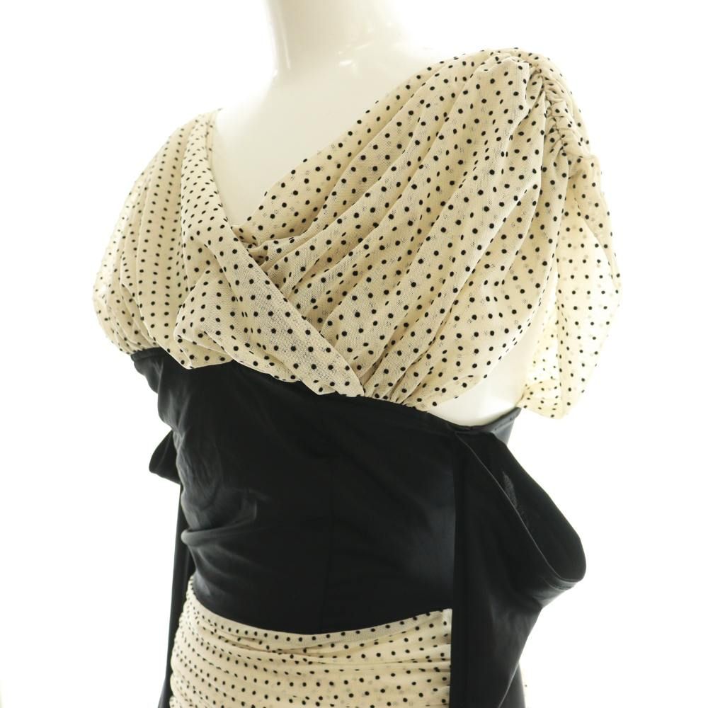 ザレッドスレッド THEREDTHREAD S dot off shoulder tops トップス