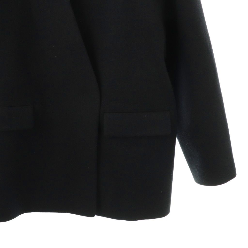 エブール ebure ライトビスボンディング ジャケット ノーカラー 38 紺  