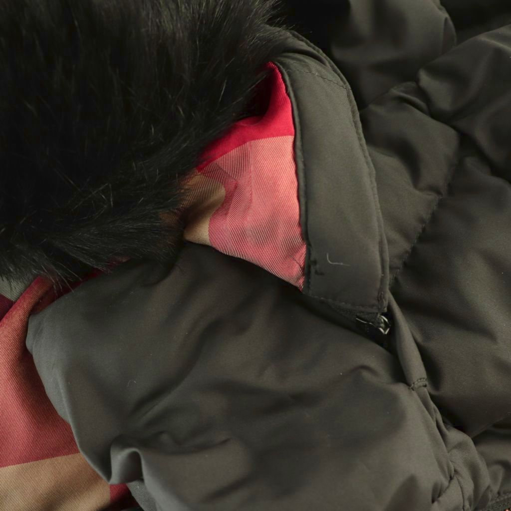 Samブルーレーベル クレストブリッジ ダウン フード チェック 38 ブルーレーベルクレストブリッジ BLUE LABEL CRESTBRIDGE 裏地チェック