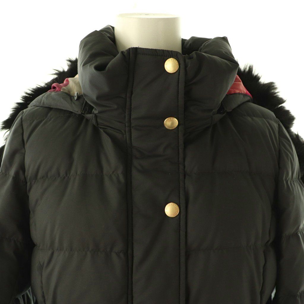 Samブルーレーベル クレストブリッジ ダウン フード チェック 38 ブルーレーベルクレストブリッジ BLUE LABEL CRESTBRIDGE 裏地チェック