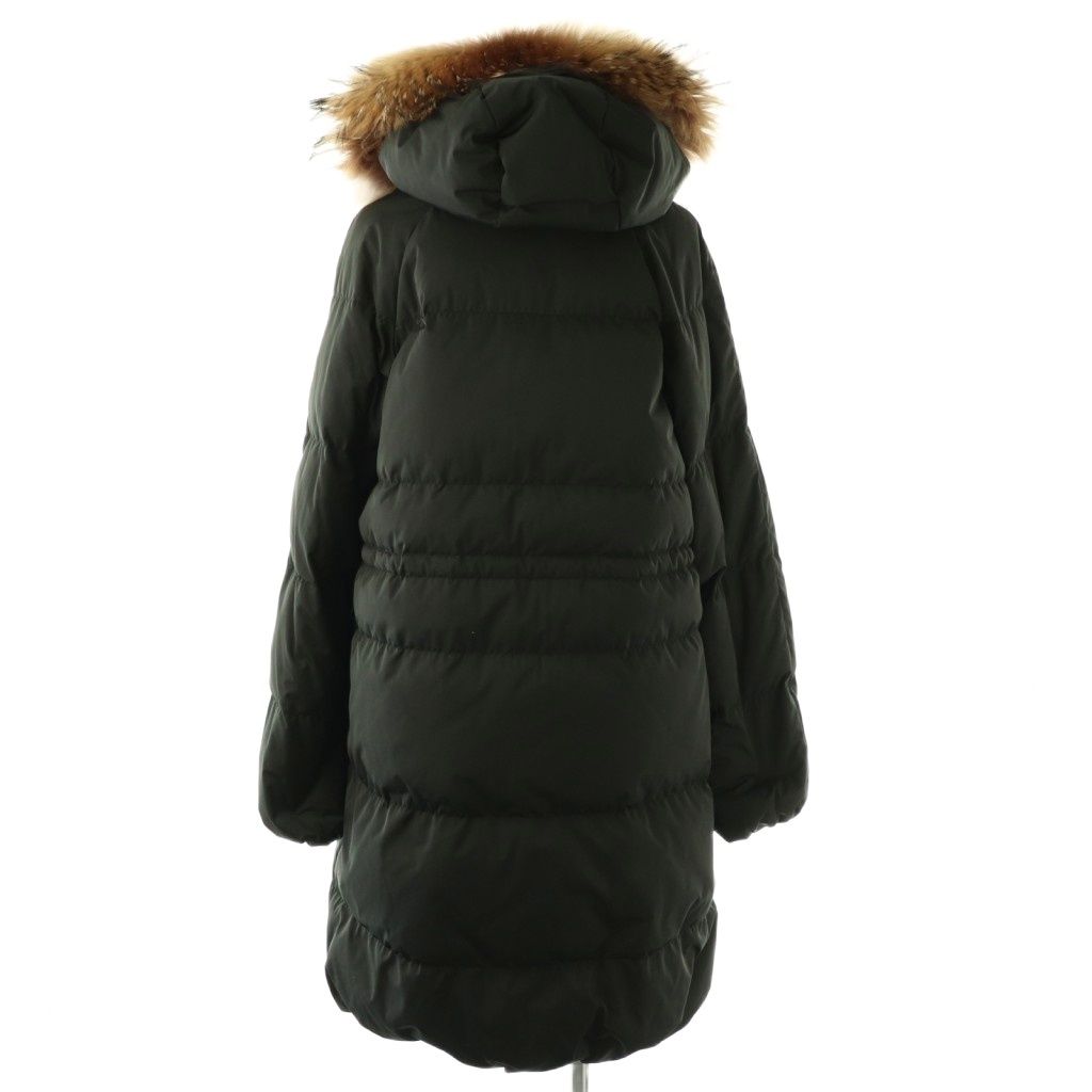 セオリー Theory ダウンコート アウター フード ファー S ブラック /DF