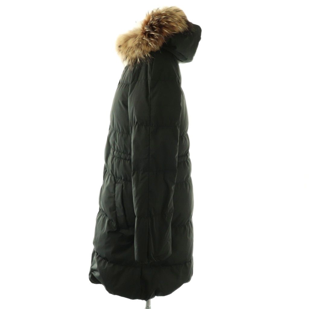 セオリー Theory ダウンコート アウター フード ファー S ブラック /DF