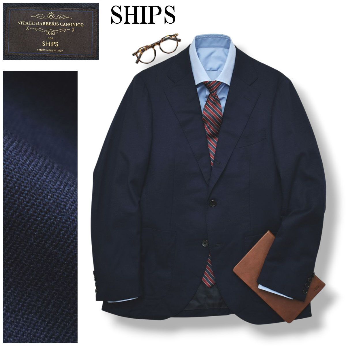 美品】 【高級】 シップス SHIPS カノニコ Vitale Barberis Canonico 