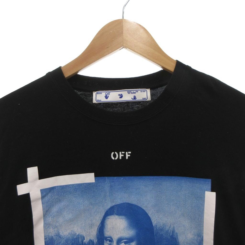 オフホワイト OFF WHITE BLUE MONALISA L/S TEE BLACK WHITE Tシャツ