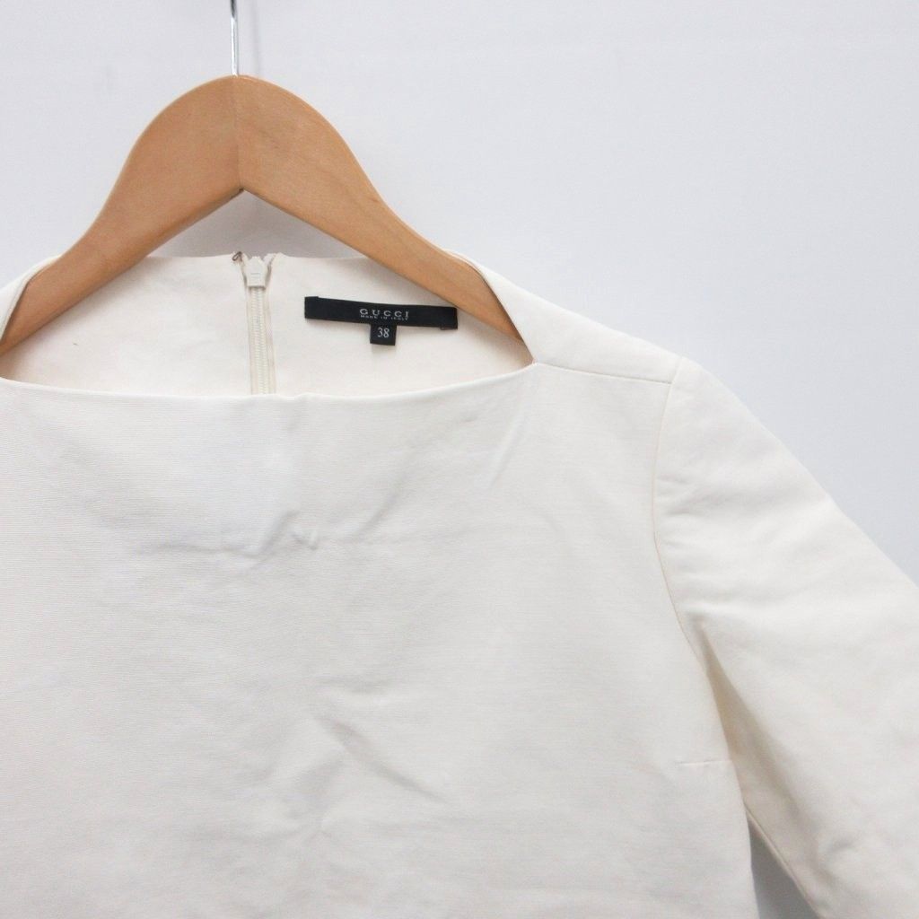 GUCCI グッチ ノーカラー　ジャケット　ホワイト　 S GUCCI グッチ ノーカラー ジャケット ホワイト S