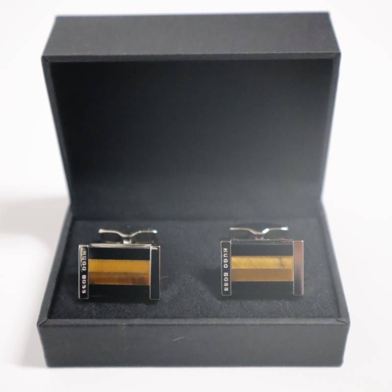 HUGO BOSS ヒューゴボス カフスボタン カフリンクス タイガーアイ