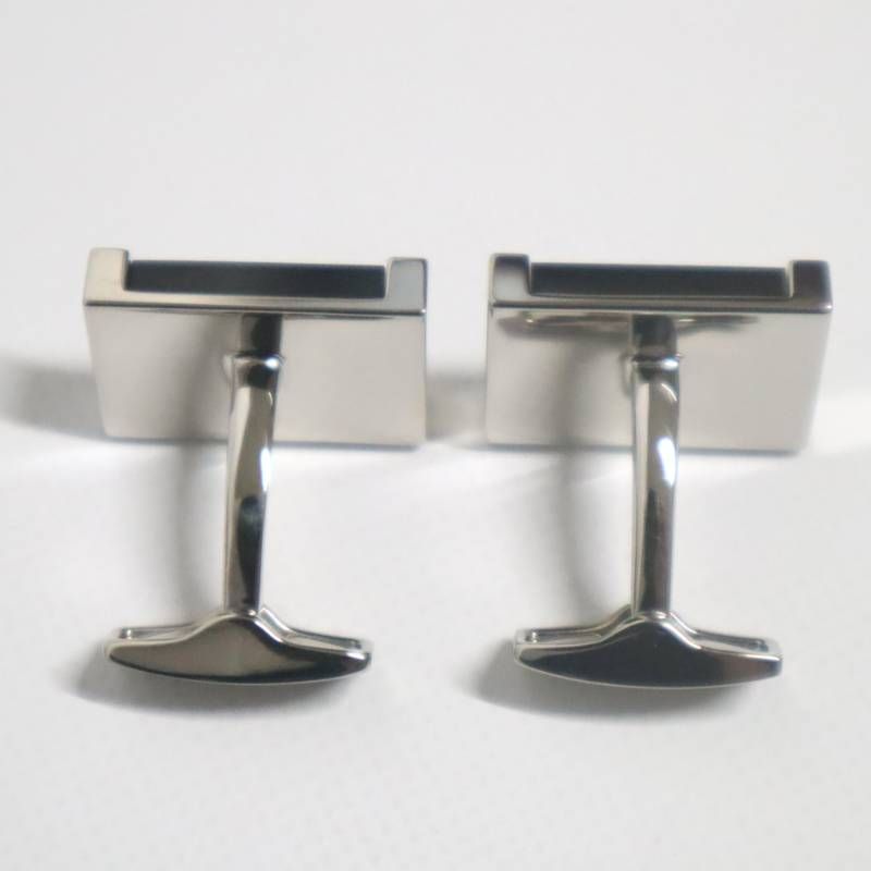 HUGO BOSS ヒューゴボス カフス カフリンクス ブラック×シルバー 箱付 HUGO BOSS ヒューゴボス カフスボタン カフリンクス タイガーアイ