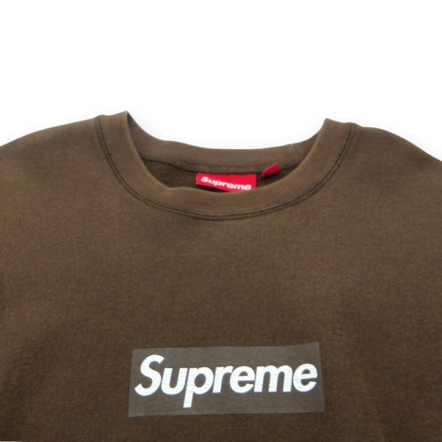 SUPREME 25ss WASHED BOX LOGO CREWNECK BROWN サイズM シュプリーム